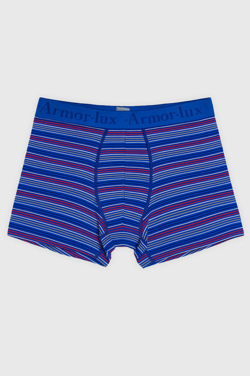 Boxer rayé tricolore - coton issu de l
