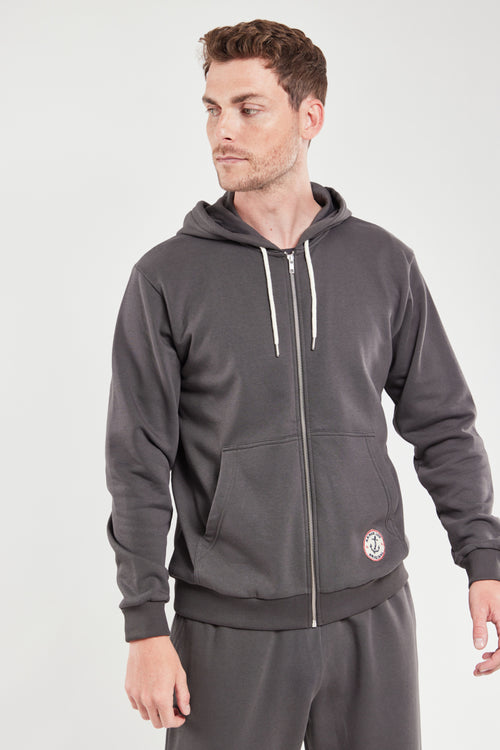 Zipped hooded sweatshirt - cotton - Armor-lux - 1