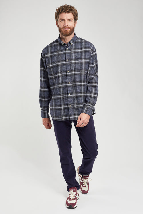 Checked overshirt – cotton and linen - Armor-lux - 3