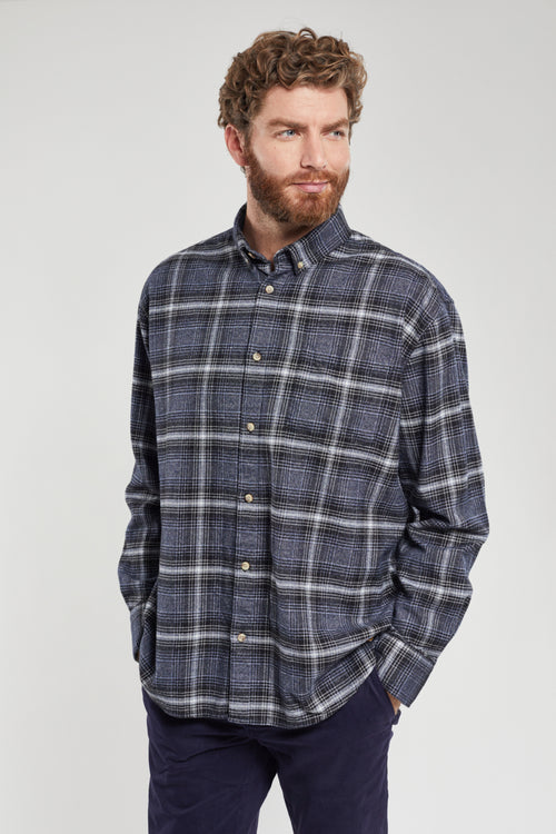 Checked overshirt – cotton and linen - Armor-lux - 1