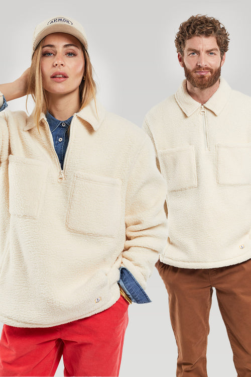 Unisex zip-up sweatshirt - sherpa - Armor-lux - 6