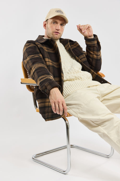 Veste pêcheur à carreaux - laine - Armor-lux - 1