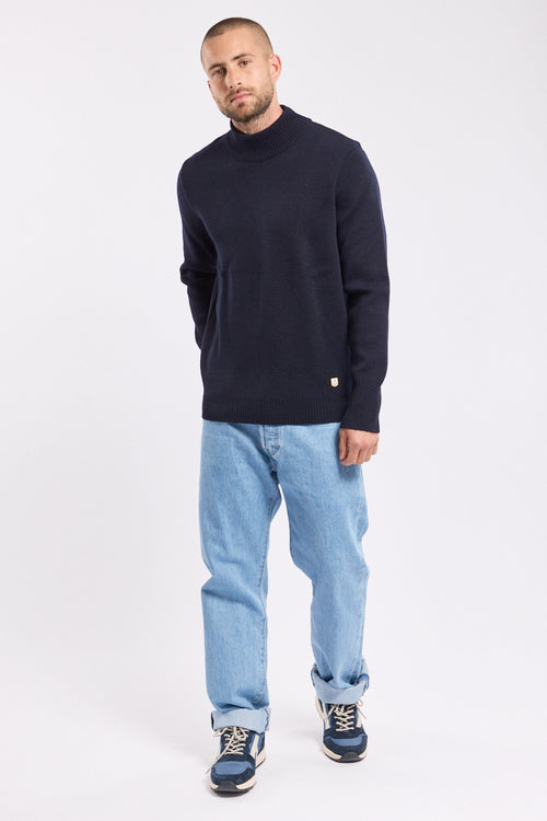 Gestreifter Pullover mit Stehkragen – Wolle - Armor-lux - 3