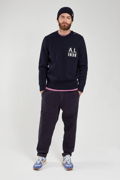 Matrosenpullover mit Tasche – Wolle - Armor-lux - 3