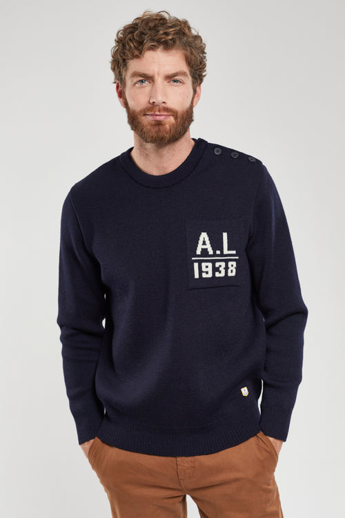 Matrosenpullover mit Tasche – Wolle - Armor-lux - 4
