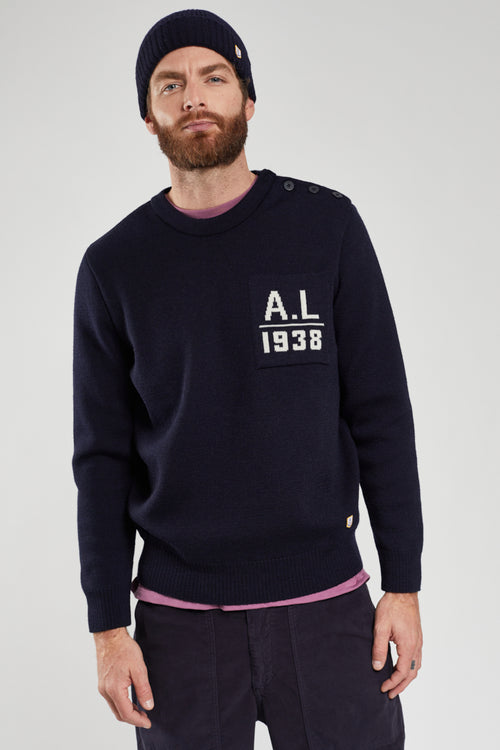 Matrosenpullover mit Tasche – Wolle - Armor-lux - 1