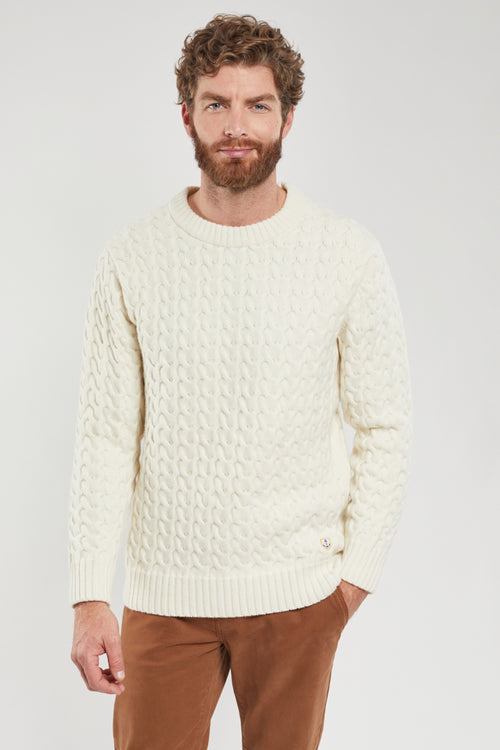 Pull maille torsadée - laine - Armor-lux - 1