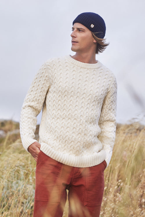 Pull maille torsadée - laine - Armor-lux - 2