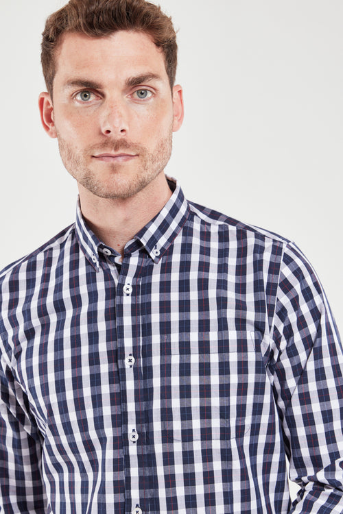 Straight checked shirt - cotton - Armor-lux - 3