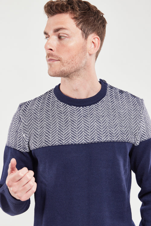 Chevron-Matrosenpullover – Wolle und Acryl - Armor-lux - 4