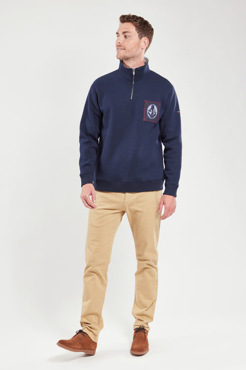 Zip neck sweatshirt - fleece - Armor-lux - 3