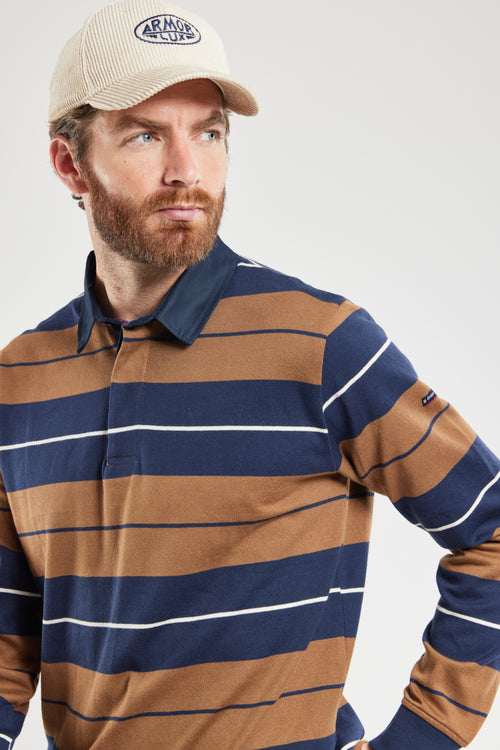 Polo rayé tricolore - coton rustique - Armor-lux - 1
