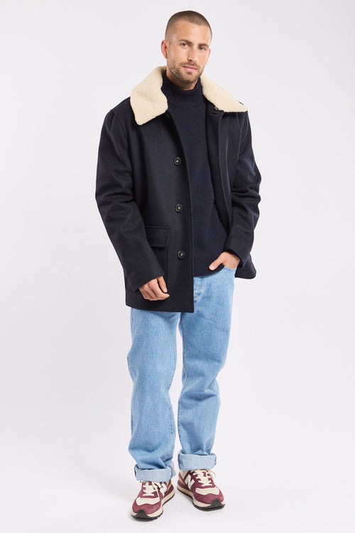 Caban col sherpa - drap de laine - Armor-lux - 3