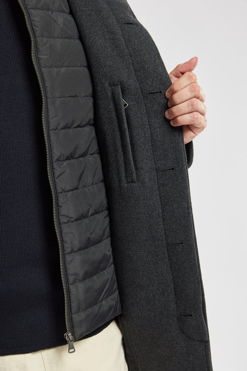 Coat with down lining - wool - Armor-lux - 4