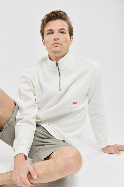 Sweatshirt with zipped collar - thick cotton - Armor-lux - 4