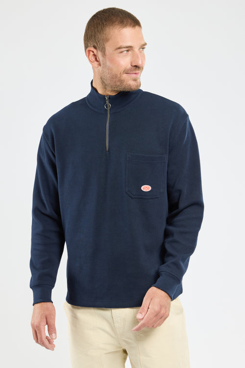 Sweat col camionneur Héritage - coton épais - Armor-lux - 1