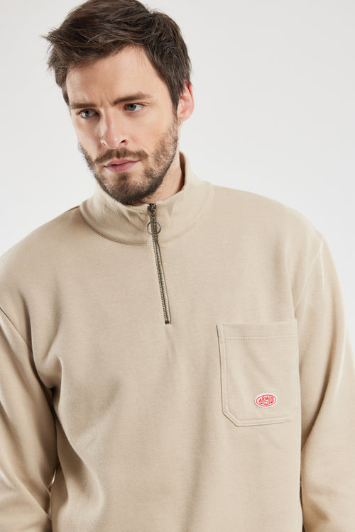 Sweatshirt with zipped collar - thick cotton - Armor-lux - 2