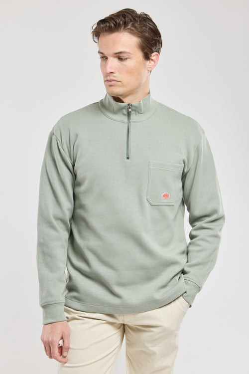 Sweatshirt with zipped collar - thick cotton - Armor-lux - 1