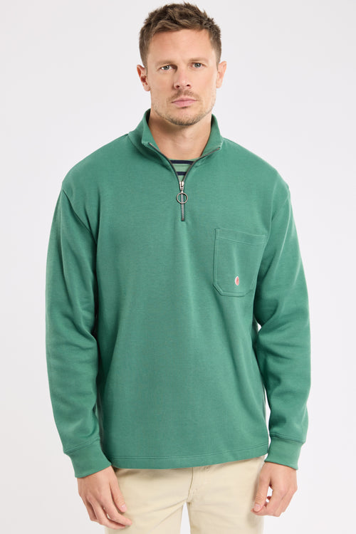 Sweat col camionneur Héritage - coton épais - Armor-lux - 1