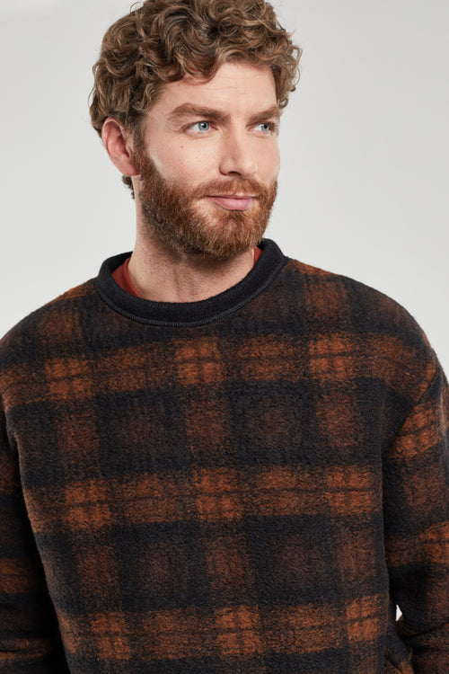 Sweat à carreaux - laine bouillie - Armor-lux - 2