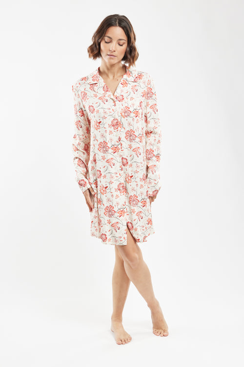 Floral print nightshirt - Armor-lux - 1