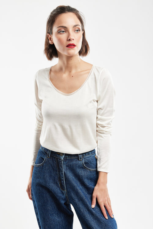 Long sleeved T-shirt - silk - Armor-lux - 1