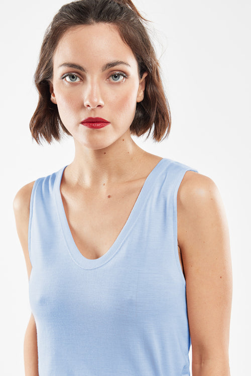 V-neck vest top – wool and lyocell - Armor-lux - 2