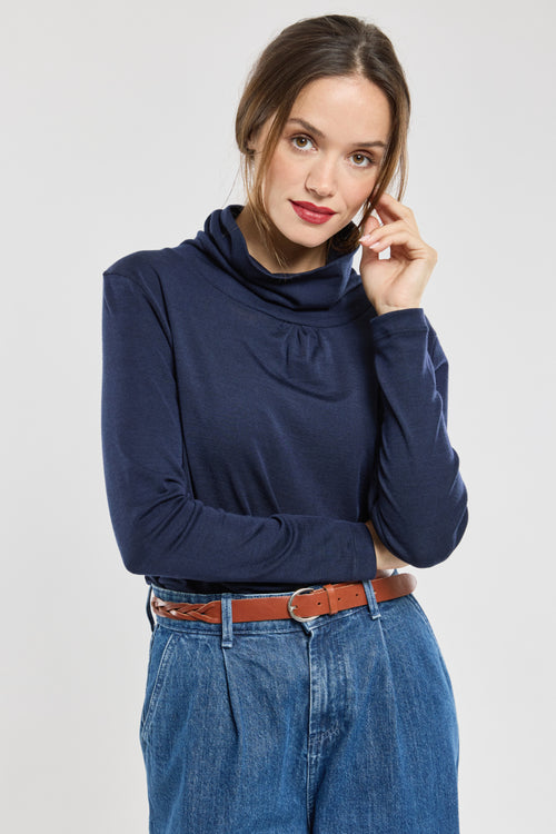 Roll-neck undershirt - wool and tencel - Armor-lux - 1