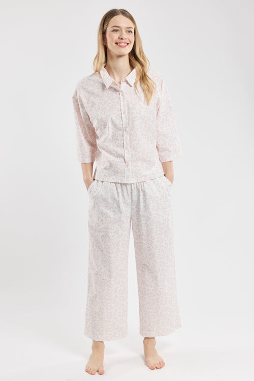 Romantic flower print pyjamas - cotton - Armor-lux - 1
