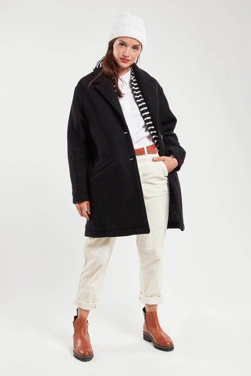 Buttoned coat - boiled wool - Armor-lux - 1