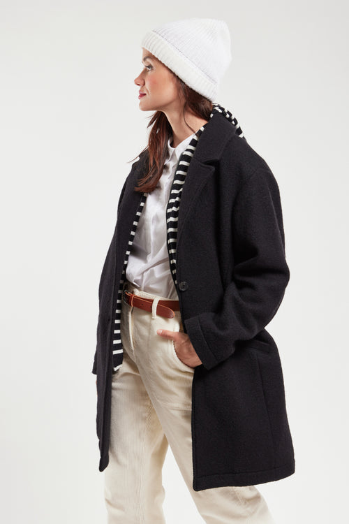 Buttoned coat - boiled wool - Armor-lux - 2