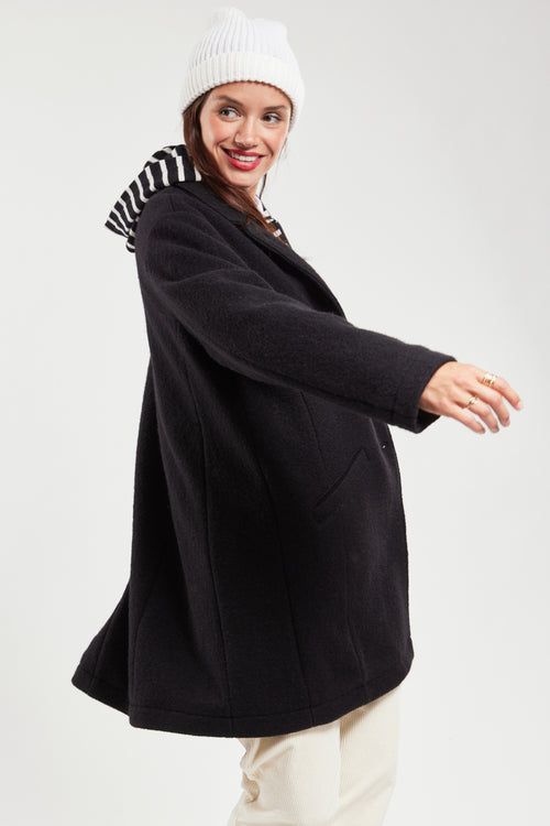 Buttoned coat - boiled wool - Armor-lux - 4