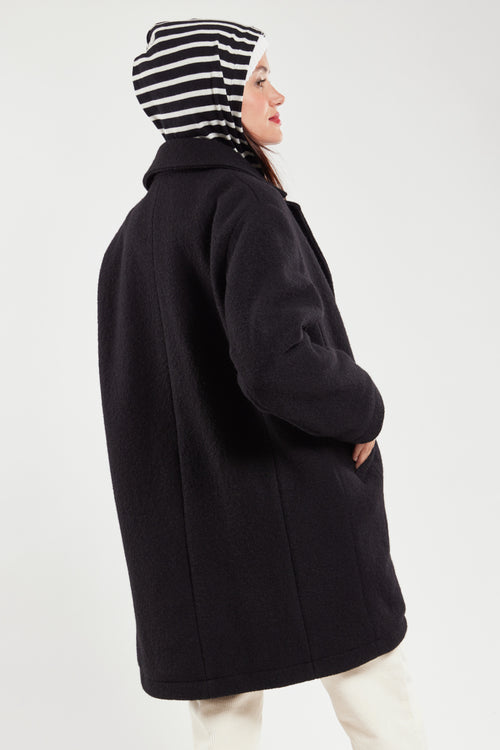 Buttoned coat - boiled wool - Armor-lux - 3