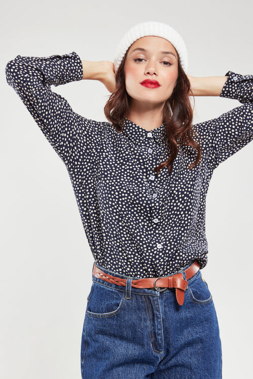 Bluse mit Punkten - Cupro - Armor-lux - 1