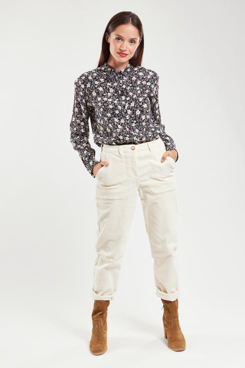 Rustic print blouse - cupro - Armor-lux - 3