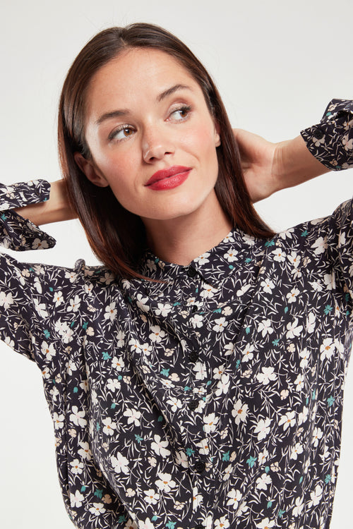 Rustic print blouse - cupro - Armor-lux - 2