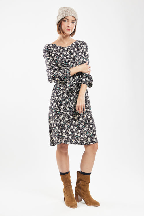 Country-style printed dress - cupro - Armor-lux - 1