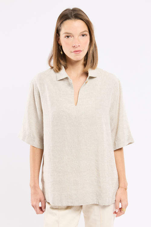 Three-quarter sleeve smock - linen - Armor-lux - 6