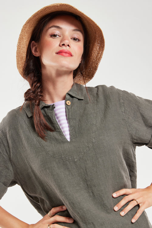 Jacket with 3/4 length sleeves - linen - Armor-lux - 4