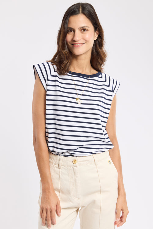 Sleeveless Breton shirt - lightweight cotton - Armor-lux - 1