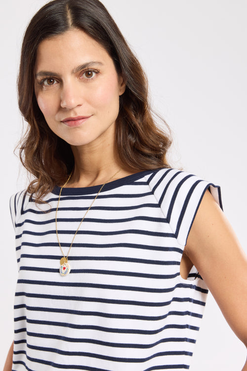 Sleeveless Breton shirt - lightweight cotton - Armor-lux - 2