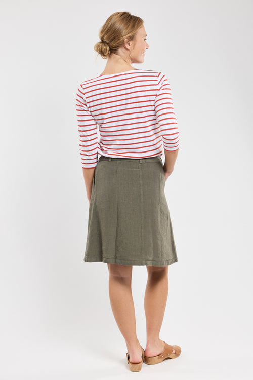 Wrap skirt - linen - Armor-lux - 4