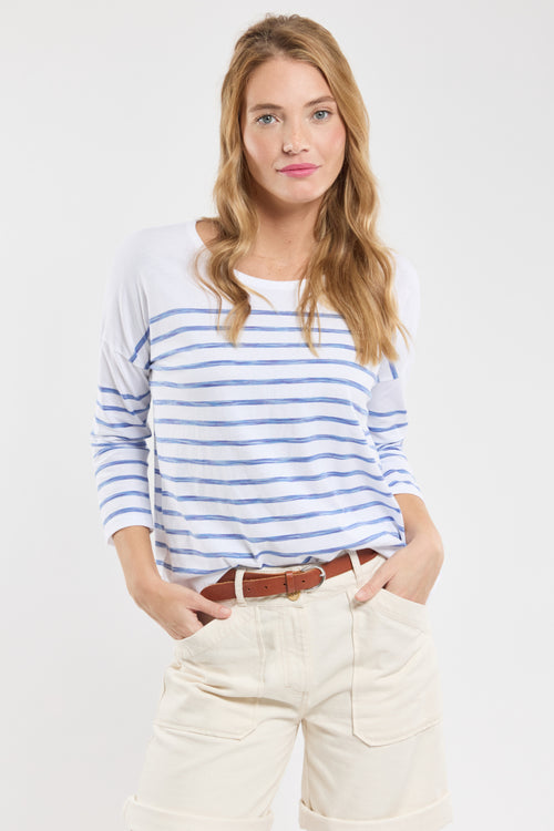 Matrosenshirt mit fallenden Schultern – leichte Baumwolle - Armor-lux - 1