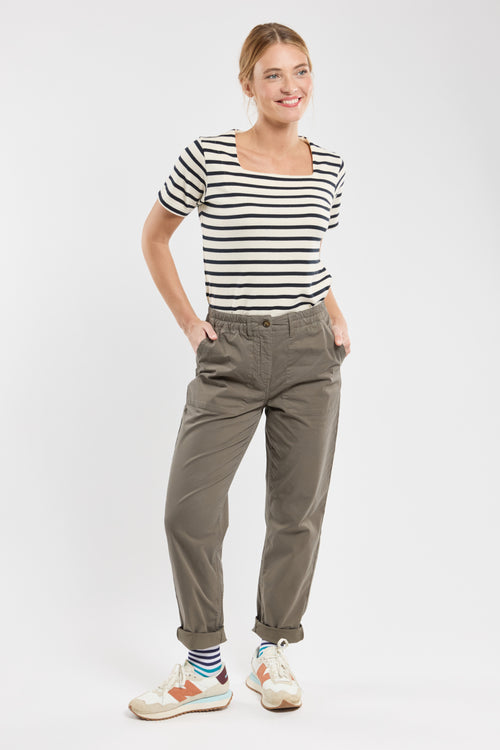 Trousers with elasticated waist - cotton - Armor-lux - 1