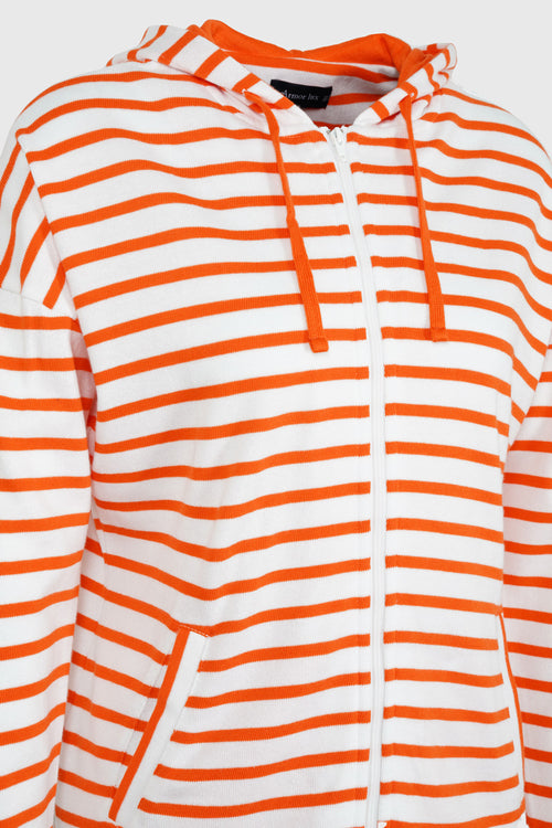 Striped hooded jacket - rustic cotton - Armor-lux - 3