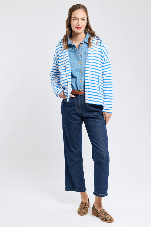 Striped hooded jacket - rustic cotton - Armor-lux - 5