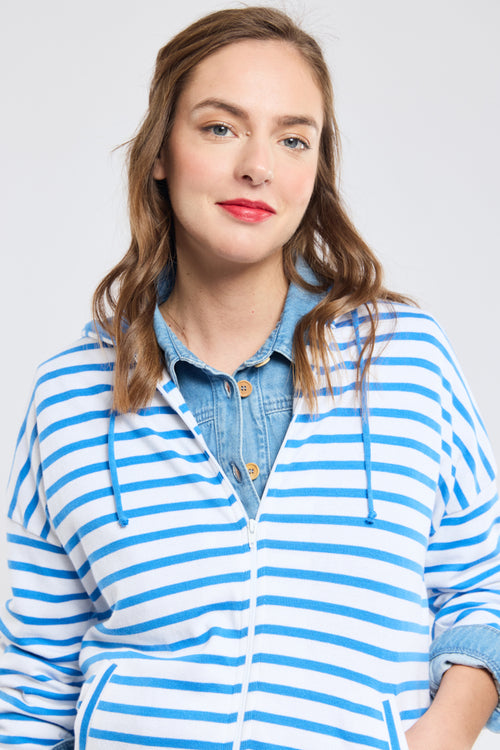 Striped hooded jacket - rustic cotton - Armor-lux - 3