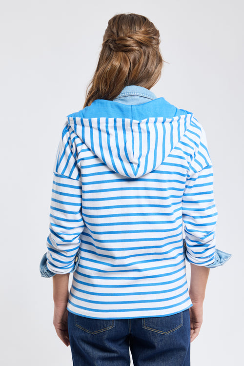 Sweat à capuche 100% coton bleu foncé-écru rayé • Prix 32,99 € • Boutique bonprix Sweat à capuche 100% coton bleu foncé-écru rayé • Prix 32,99 € • Boutique bonprix