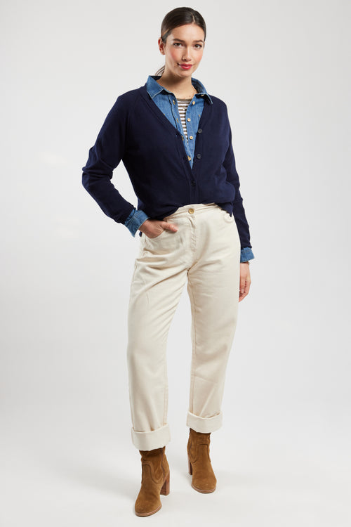 Cardigan boutonné - coton et lin - Armor-lux - 3
