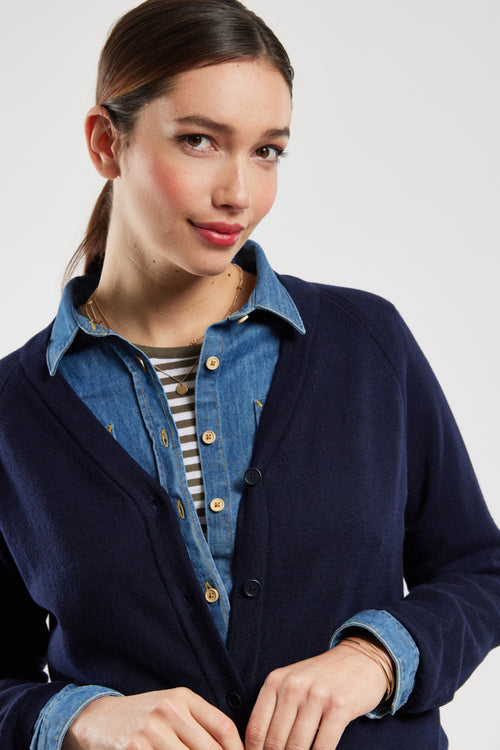Cardigan boutonné - coton et lin - Armor-lux - 2
